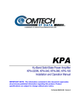 Comtech EF Data KPA-020IN Operating instructions