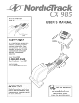 NordicTrack CX 985 User manual