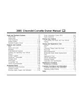 Chevrolet 2005 Corvette Owner's manual