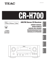 TEAC CR-H700 Owner's manual
