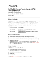 Paradyne HotWire 5246 Installation Instructions Manual