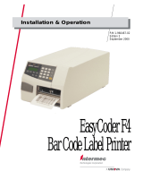 Intermec EasyCoder F4 Installation & Operation Manual
