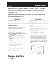 Eaton EUX Universal Edge Lit Exit Lens Installation Instructions Manual