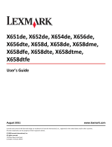 Lexmark X656DTE User manual