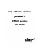 Star Micronics gemini-10X User manual
