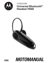 Motorola H560 - Headset - Over-the-ear User manual