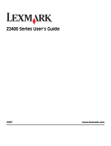 Lexmark Z2400 Series User manual