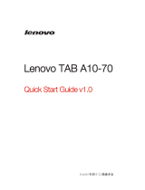 Lenovo A10-70 Quick start guide
