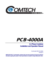 Comtech EF Data PCB-4000A Operating instructions