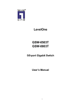 LevelOne GSW-0803T User manual