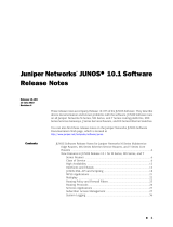 Juniper Networks JUNOS 10.1 Release note