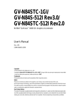 Gigabyte GV-N84STC-512I Rev2.0 User manual
