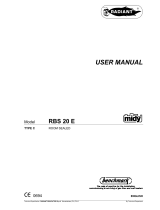 Radiant RBS 20 E User manual
