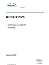 Alvarion BreezeACCESS VL 4.5 Release note