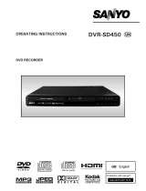 Sanyo DVR-SD450 Operating Instructions Manual