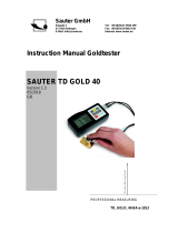 sauter TD GOLD 40 User manual