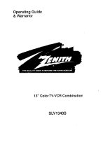 Zenith SLV1340S Operating Manual & Warranty