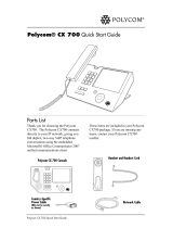 Polycom CX700 Quick start guide