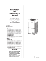 Johnson Controls (H,Y)VAHP072B31S Installation and Maintenance Manual