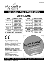 Wonderfire airflame ac 16 nv tc Installer And Owner Manual