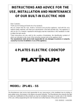 Platinum ZPL4EL - SS Instructions And Advice For The Use, Installation And Maintenance