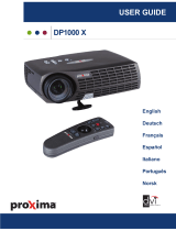 Proxima DP1000 X User manual