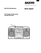 Sanyo MCD-S660F User manual