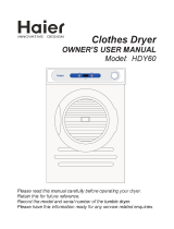 Haier HDY60 Owner & User Manual