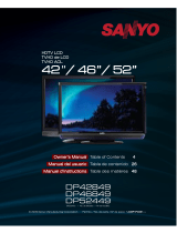 Sanyo DP42849 - 42" LCD TV Owner's manual