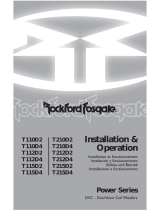Rockford Fosgate T212D2 Installation & Operating Manual