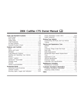 Cadillac 2004 CTS Owner's manual