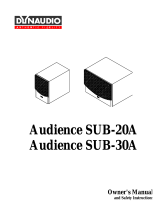 Dynaudio Audience SUB-20A Owner's manual