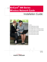 Sierra Wireless AirCard 881 Express Card Wireless Modem Installation guide