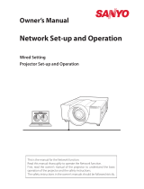 Sanyo Projector Owner's manual