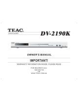 TEAC DV-2190K Owner's manual