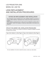 Sanyo LNS-T03 - Telephoto Zoom Lens User manual