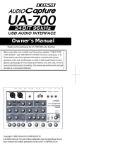 Edirol AudioCapture UA-700 Owner's manual