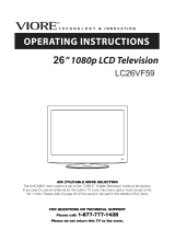 VIORE LC26VF59 Operating Instructions Manual