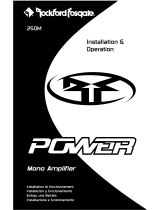 Rockford Fosgate Power 250M Operating instructions