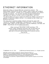 Monarch MonarchNet Ethernet Print Server User manual