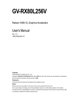 Gigabyte GV-RX80L256V User manual