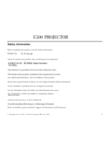 Lenovo ThinkVision E500 Safety Information Manual