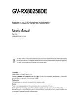 Gigabyte GV-RX80256DE User manual