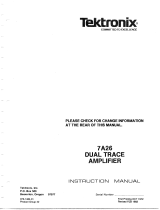 Tektronix 7A26 User manual
