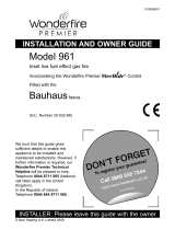 Wonderfire 961 Installation and Owner's Manual