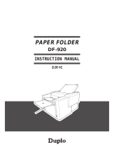 Duplo DF-920 User manual