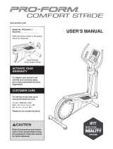 Gold's Gym Stride Trainer 410 User manual