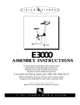 Vision Fitness E3000 Assembly Instructions Manual