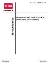 Toro Greensmaster 1018 Mower User manual