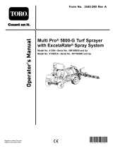 Toro Multi Pro 5800-G Turf Sprayer User manual